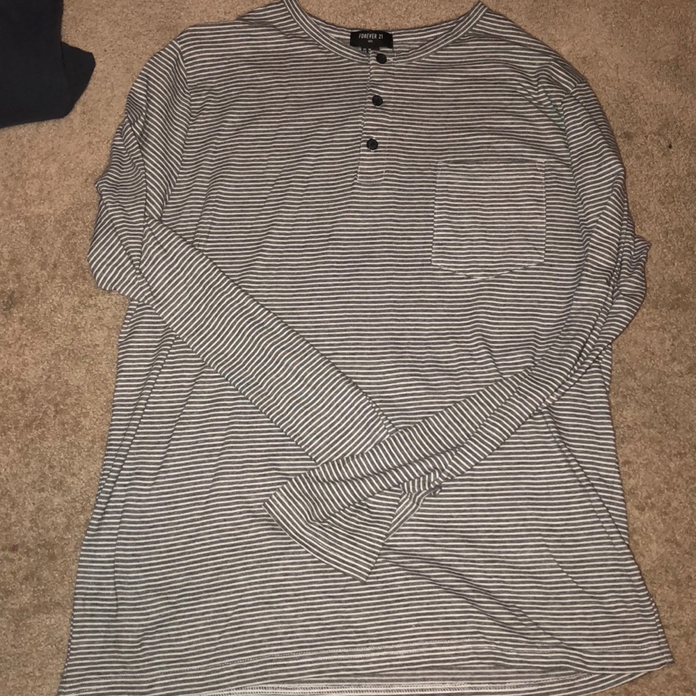 Never worn Forever 21 Striped long sleeve shirt